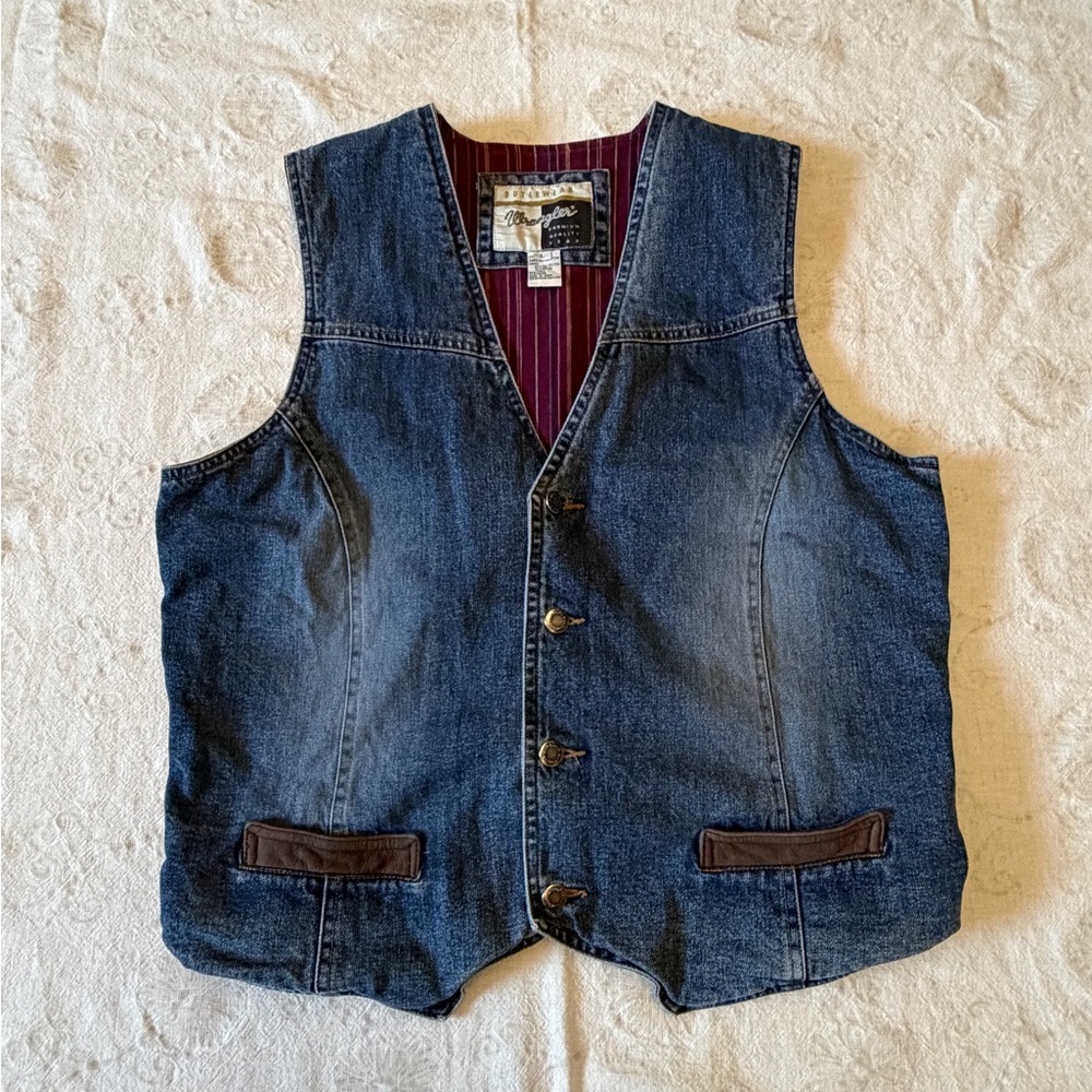 VINTAGE Wrangler OUTERWEAR Western Vest - Picture 4 of 6